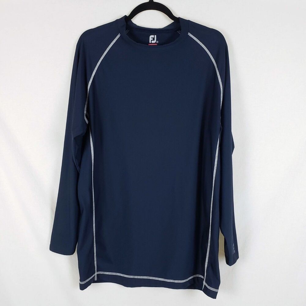 FootJoy Thermal Base Layer Long Sleeve Tee Mens XXL (2XL) Navy Blue